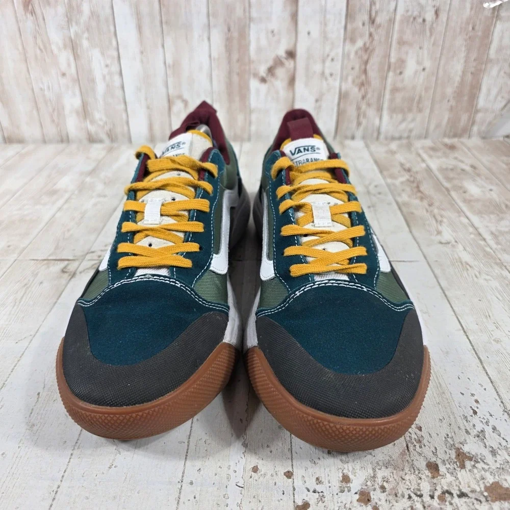 Vans UltraRange EXO Mens 10.5 Teal Green Burgundy Multi Color Low Top Sneakers